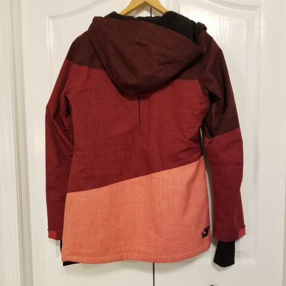 O'Neill Jacket FreedomSeries Snowboarding and Skiing Coat Red Long Waterproof - Picture 3 of 14